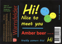 Warnsfelder, Hi! Nice to meet you Amber beer