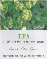 Amateurs, IPA Hop Experiment 0918