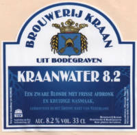 Brouwerij Kraan (Bodegraven), Kraanwater 8.2