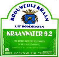 Brouwerij Kraan (Bodegraven), Kraanwater 9.2