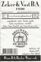 Brouwerij De Molen, Zeker & Vast BA rum