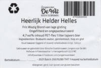 Stadsbrouwerij Jongens van De Wit, Heerlijk Helder Helles Fris Wazig Blond