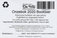 Stadsbrouwerij Jongens van De Wit, Onzebok 2020 Bockbier