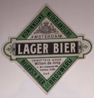 Koninklijke Nederlandsche Beiersche Bier Brouwerij, Lager Bier Koninklijke Nederlandsche Beiersche Bier Brouwerij, Lager Bier