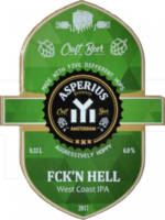 Asperius Beer, Fck'n Hell West Coast IPA Asperius Beer, Fck'n Hell West Coast IPA