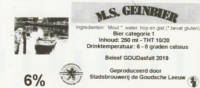 Stadsbrouwerij De Goudsche Leeuw, M.S.Geinbier