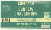 Kompaan Dutch Craft Beer Company, Curfew Challenger Kompaan Dutch Craft Beer Company, Curfew Challenger