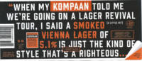 Kompaan Dutch Craft Beer Company, Smoked Vienna Lager