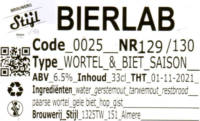 Brouwerij Stijl, Bierlab Wortel & Biet Saison