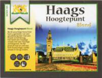 Buitenlandse bieren voor Nederlandse markt (etiket Nederlandse plaatsnaam), Haags Hoogtepunt Blond (serienr 001)