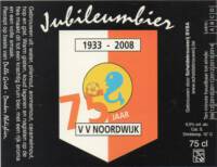 Buitenlandse bieren voor Nederlandse markt (etiket Nederlandse plaatsnaam), VV Noordwijk Jubileumbier 1933-2008