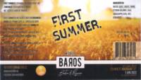 Baros Bier, First Summer Witbier