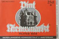 Buitenlandse bieren voor Nederlandse markt (etiket Nederlandse plaatsnaam), Pint Nieuwmarkt