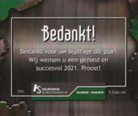 Buitenlandse bieren voor Nederlandse markt (etiket Nederlandse plaatsnaam), Bedankt!