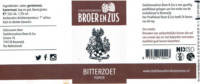 Stadsbrouwhuis Broer & Zus, Bitterzoet Porter Stadsbrouwhuis Broer & Zus, Bitterzoet Porter