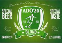 Buitenlandse bieren voor Nederlandse markt (etiket Nederlandse plaatsnaam), Ado '20 Blond