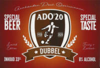 Buitenlandse bieren voor Nederlandse markt (etiket Nederlandse plaatsnaam), Ado '20 Dubbel