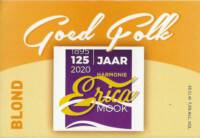 Buitenlandse bieren voor Nederlandse markt (etiket Nederlandse plaatsnaam), Erica Mook Blond Goed Folk