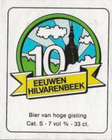 Buitenlandse bieren voor Nederlandse markt (etiket Nederlandse plaatsnaam), 10 eeuwen Hilvarenbeek