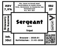 Amateurs, Sergeant 2020 Tripel