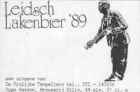 Buitenlandse bieren voor Nederlandse markt (etiket Nederlandse plaatsnaam), Leidsch Lakenbier '89