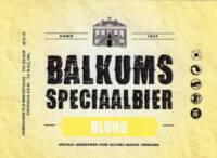 Buitenlandse bieren voor Nederlandse markt (etiket Nederlandse plaatsnaam), Balkums Speciaalbier Blond