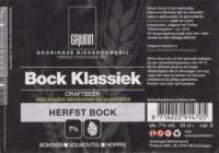 Groningse Bierbrouwerij, Grunn Bock Klassiek Herfst Bock