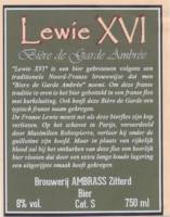 Ambrass Bierbrouwerij, Lewie XVI, Biere de Garde Ambree