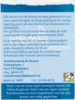 Stadsbrouwerij De Hemel, (Helse Engel)