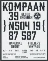 Kompaan Dutch Craft Beer Company, Bloedbroeder 39  Imperial Stout