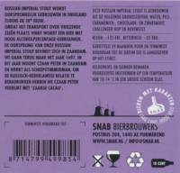 St. Noord-Hollandse Alternatieve Brouwers (SNAB), (Czaar Peter) Russian imperial stout