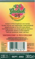 Grolsch, Grolsch 2.5 Pink Grapefruit