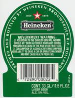 Heineken, Heineken  Lager Beer