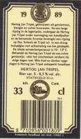 Hertog Jan Brouwerij, Hertog Jan Tripel 1989