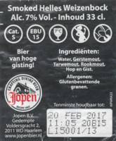 Jopen B.V., Smoked Helles Weizenbock (Witte rook)