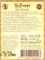 Brouwerij De Koningshoeven , La Trappe  Quadrupel 