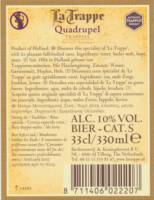 Brouwerij De Koningshoeven , La Trappe  Quadrupel Trappist