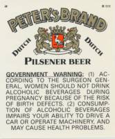 Oranjeboom Bierbrouwerij, Peter's Brand Pilsener Beer