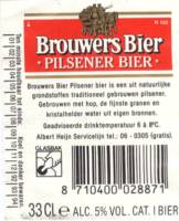 Oranjeboom Bierbrouwerij, Brouwers Bier Pilsener Bier