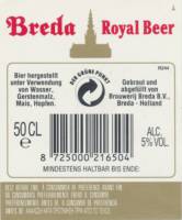 Oranjeboom Bierbrouwerij, Breda Royal Beer