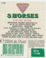 Oranjeboom Bierbrouwerij, 3 Horses Lager Beer