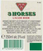 Oranjeboom Bierbrouwerij, 3 Horses Lager Beer