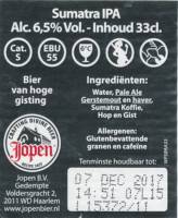 Jopen B.V., Sumatra IPA