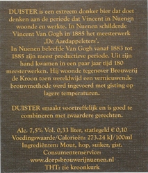 Dorpsbrouwerij Nuenen, Duister