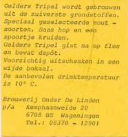 Brouwerij Onder De Linden, Gelders Tripel