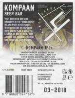 Kompaan Dutch Craft Beer Company, IPL (Imperial Pale Lager)