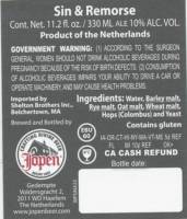 Jopen B.V., Sin & Remorse