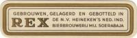 (Heineken's) Nederlands-Indische Bierbrouwerij, Rex (Pilsener Bier)