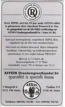 Maasland Brouwerij, (Astein Bier)