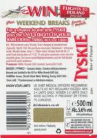 Licentiebrouwsels , Tyskie Beer of Poland